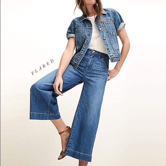 Madewell Denim - Madewell wide-leg crop 32